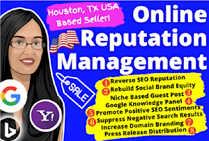 I will shield online reputation management as your seo manager and rebuild brand equity