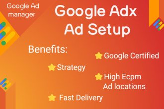 I will setup your google adsense and adx ad manager ads